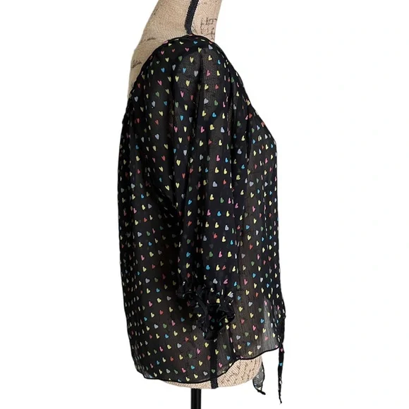 Julie's Closet Heart Print Blouse XL - Picture 8 of 16